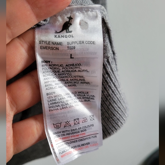 Kangol Mens Pullover Sweater - gray acrylic/wool- Large - Picture 4 of 5